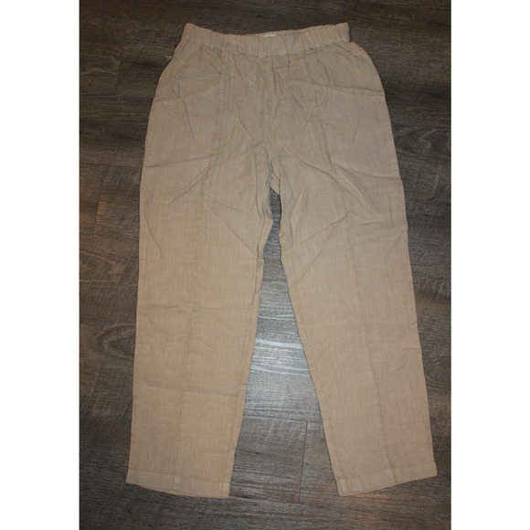 Mate The Label 100% Linen Willow Pants Relaxed Fit Wide Leg Beige S NEW - Picture 8 of 8